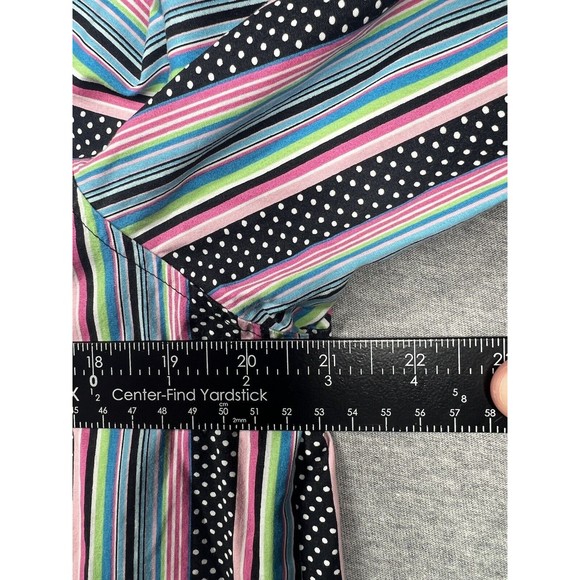 Orvis Womens Wrinkle Free Shirt Button Multicolor Stripe Polka Dots Bright Sz 12 - Picture 4 of 6